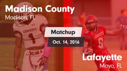 Matchup: Madison County High  vs. Lafayette  2016