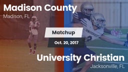 Matchup: Madison County High  vs. University Christian  2017