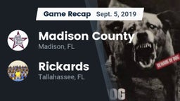 Recap: Madison County  vs. Rickards  2019