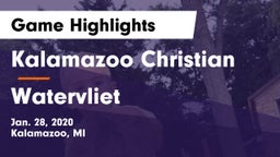 Kalamazoo Christian  vs Watervliet  Game Highlights - Jan. 28, 2020