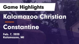Kalamazoo Christian  vs Constantine  Game Highlights - Feb. 7, 2020