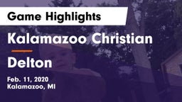 Kalamazoo Christian  vs Delton  Game Highlights - Feb. 11, 2020