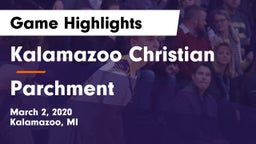 Kalamazoo Christian  vs Parchment  Game Highlights - March 2, 2020