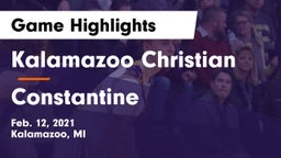 Kalamazoo Christian  vs Constantine  Game Highlights - Feb. 12, 2021