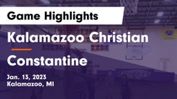 Kalamazoo Christian  vs Constantine  Game Highlights - Jan. 13, 2023