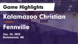 Kalamazoo Christian  vs Fennville  Game Highlights - Jan. 24, 2023