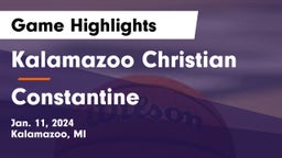 Kalamazoo Christian  vs Constantine  Game Highlights - Jan. 11, 2024