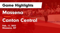 Massena  vs Canton Central  Game Highlights - Feb. 11, 2022