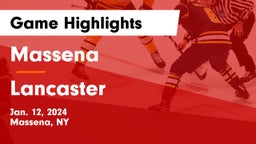 Massena  vs Lancaster  Game Highlights - Jan. 12, 2024