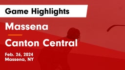 Massena  vs Canton Central  Game Highlights - Feb. 26, 2024