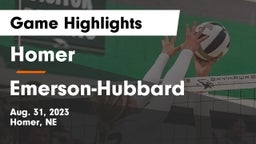 Homer  vs Emerson-Hubbard  Game Highlights - Aug. 31, 2023