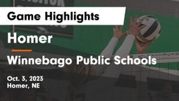 Homer  vs Winnebago Public Schools Game Highlights - Oct. 3, 2023