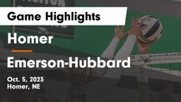 Homer  vs Emerson-Hubbard  Game Highlights - Oct. 5, 2023