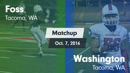 Matchup: Foss  vs. Washington  2016