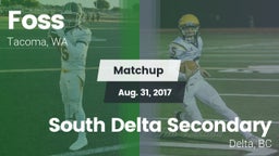 Matchup: Foss  vs. South Delta Secondary 2017