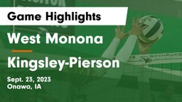 West Monona  vs Kingsley-Pierson  Game Highlights - Sept. 23, 2023