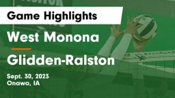 West Monona  vs Glidden-Ralston  Game Highlights - Sept. 30, 2023