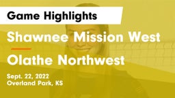 Shawnee Mission West vs Olathe Northwest  Game Highlights - Sept. 22, 2022
