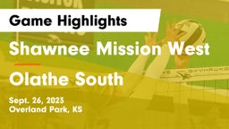 Shawnee Mission West vs Olathe South  Game Highlights - Sept. 26, 2023