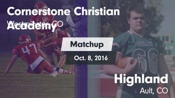 Matchup: Cornerstone vs. Highland  2016