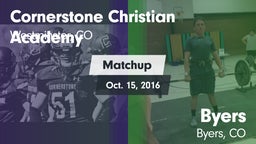 Matchup: Cornerstone vs. Byers  2016