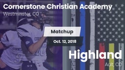 Matchup: Cornerstone vs. Highland  2018