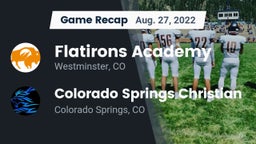 Recap: Flatirons Academy vs. Colorado Springs Christian  2022