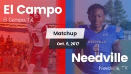 Matchup: El Campo  vs. Needville  2017