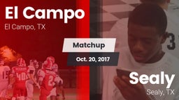 Matchup: El Campo  vs. Sealy  2017