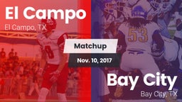 Matchup: El Campo  vs. Bay City  2017