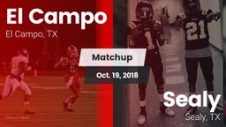 Matchup: El Campo  vs. Sealy  2018