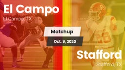 Matchup: El Campo  vs. Stafford  2020