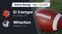 Recap: El Campo  vs. Wharton  2022