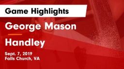 George Mason  vs Handley Game Highlights - Sept. 7, 2019