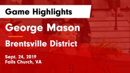 George Mason  vs Brentsville District  Game Highlights - Sept. 24, 2019