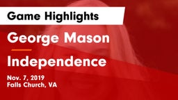 George Mason  vs Independence  Game Highlights - Nov. 7, 2019