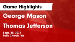 George Mason  vs Thomas Jefferson Game Highlights - Sept. 20, 2021
