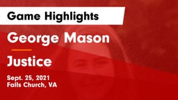 George Mason  vs Justice Game Highlights - Sept. 25, 2021