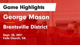 George Mason  vs Brentsville District  Game Highlights - Sept. 30, 2021