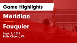 Meridian  vs Fauquier  Game Highlights - Sept. 7, 2023