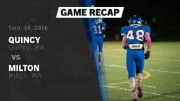 Recap: Quincy  vs. Milton  2016