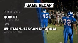 Recap: Quincy  vs. Whitman-Hanson Regional  2016