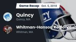 Recap: Quincy  vs. Whitman-Hanson Regional  2018