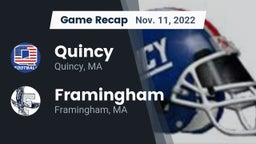 Recap: Quincy  vs. Framingham  2022