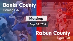 Matchup: Banks County High vs. Rabun County  2016