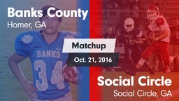 Matchup: Banks County High vs. Social Circle  2016