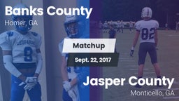 Matchup: Banks County High vs. Jasper County  2017