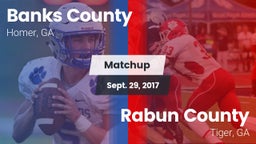 Matchup: Banks County High vs. Rabun County  2017
