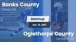 Matchup: Banks County High vs. Oglethorpe County  2017