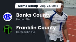 Recap: Banks County  vs. Franklin County  2018